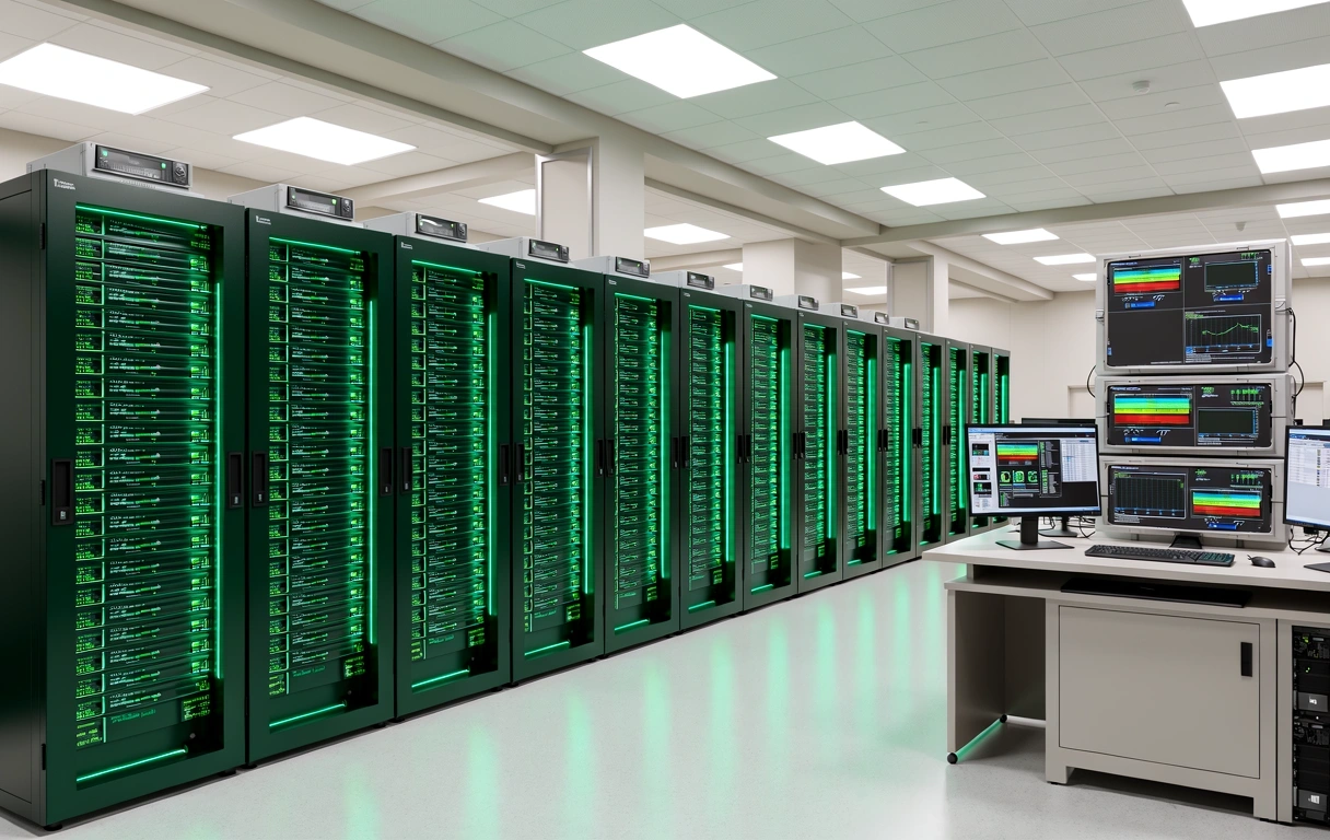 High-tech data monitoring center